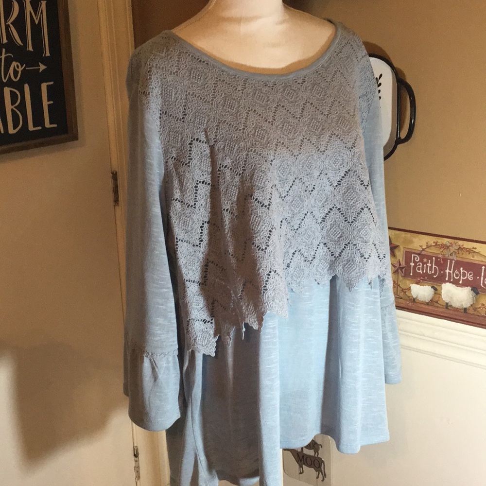 Cato Womens Blue Top